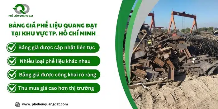 Bảng giá thu mua phế liệu tại Quang Đạt luôn được cập nhật mới mỗi ngày cho khách hàng.