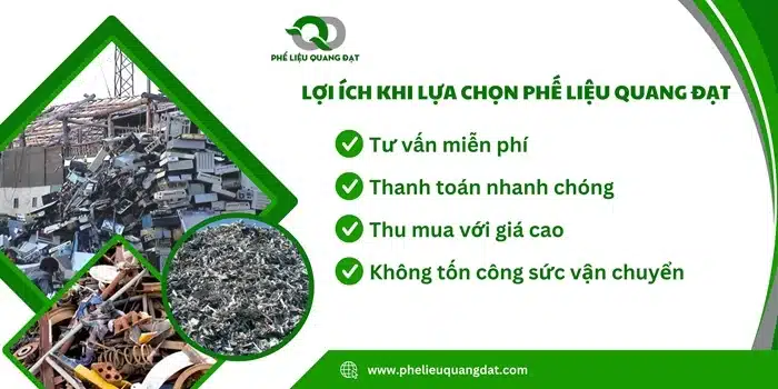 Quý khách hàng sẽ nhận được trải nghiệm tốt nhất khi lựa chọn dịch vụ thu mua phế liệu của Quang Đạt.