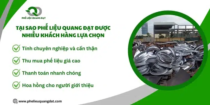 Chất lượng dịch vụ thu mua phế liệu của Quang Đạt luôn được nhiều khách hàng đánh giá cao và lựa chọn.