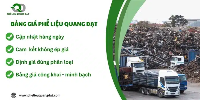 Phế liệu Quang Đạt luôn cập nhật bảng giá theo từng ngày cho khách hàng.