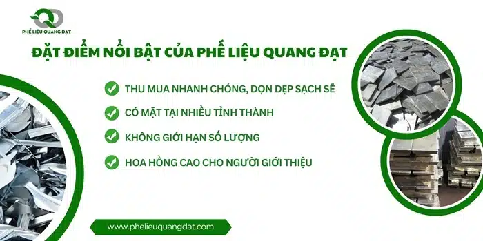 Những đặc điểm nổi bật của thương hiệu phế liệu Quang Đạt. 