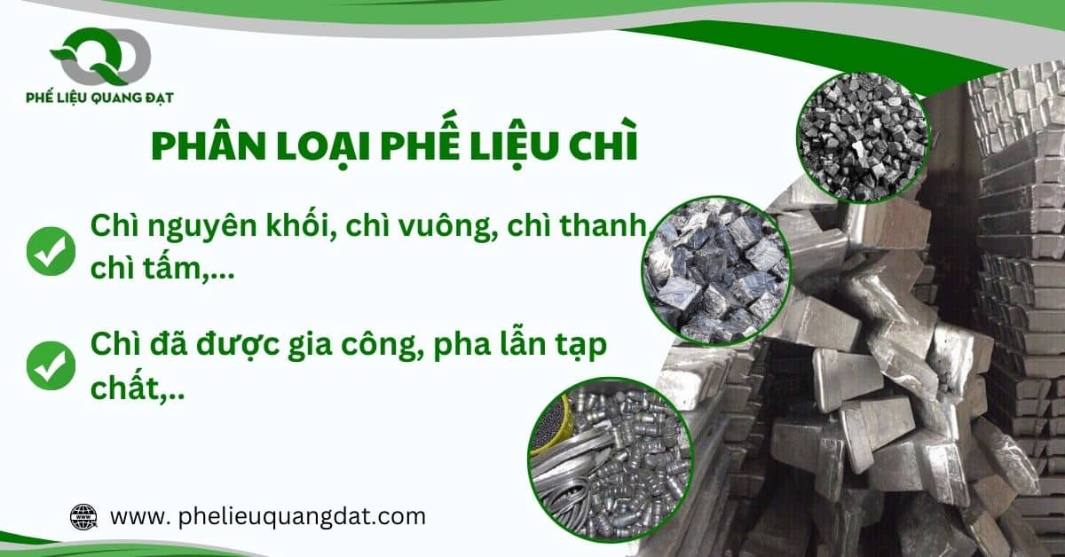 Phân loại phế liệu chì tại Quang Đạt, giúp định giá đúng phân loại cho khách hàng.