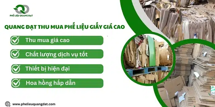 Phế liệu Quang Đạt thu mua phế liệu giấy giá cao, thu mua trên toàn quốc.