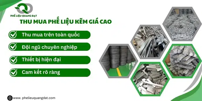 Tại Quang Đạt phế liệu kẽm được thu mua với giá rất cao và nhiều ưu đãi cho khách hàng.