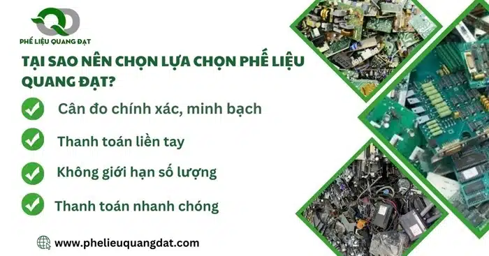 Phế liệu Quang Đạt đã tạo cho khách hàng sự uy tín bởi tính chuyên nghiệp, nhanh chóng.