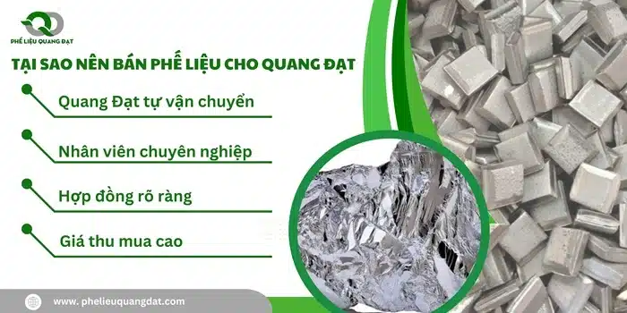 Quang Đạt được biết đến là thương hiệu thu mua phế liệu giá cao, uy tín.